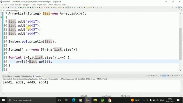 Convert an ArrayList to Array || Shyam Sundar смотреть онлайн