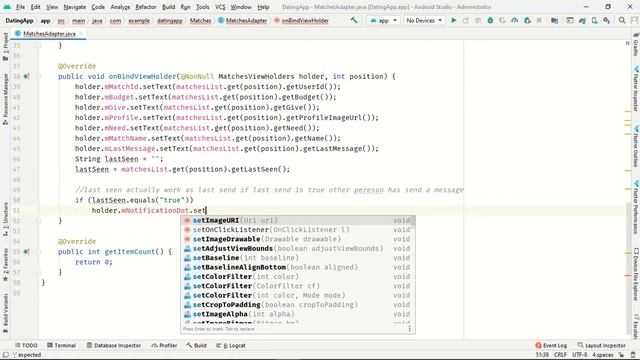 Tinder Clone | Dating App | Matches Activity | Android Studio | Part 18 смотреть онлайн