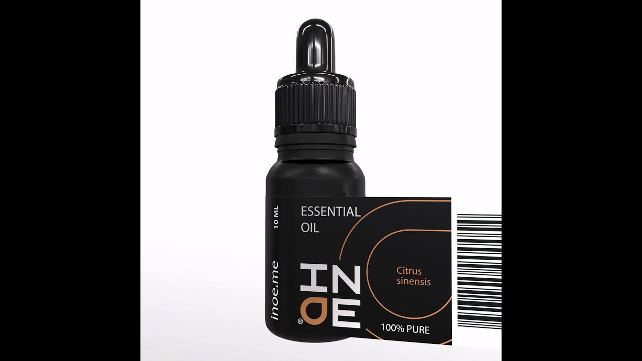 3д модель и анимация флакона для эфирных масел