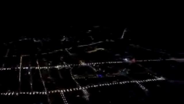 Ночной Хабаровск из самолета смотреть онлайн