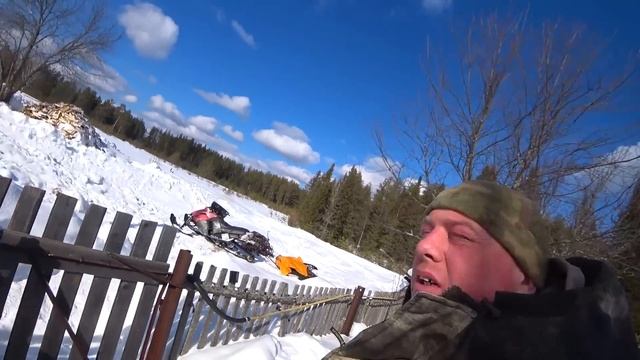 Вывожу металл из Заброшку. Снимаю рыболовные сети. Разведываю подходы к местам рыбалки на снегоходе смотреть онлайн