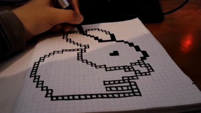 Как нарисовать по клеточкам кролика смотреть онлайн