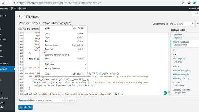 How to change a custom taxonomy slug in WordPress without a plugin смотреть онлайн