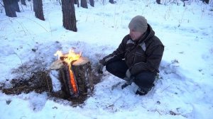 «ФИНСКАЯ СВЕЧА» ручным инструментом | часть 2 | Волья | Шведское бревно | Индейский факел