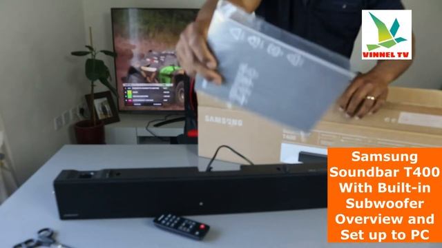 Samsung Soundbar T400 With Built in Subwoofer Overview and Set up to PC смотреть онлайн