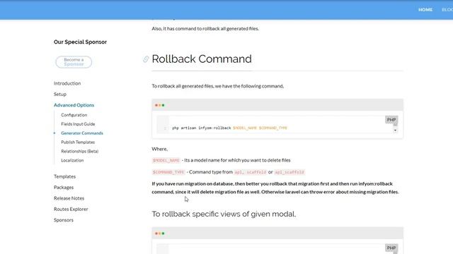 Generator Commands in InfyOm Laravel Generator смотреть онлайн