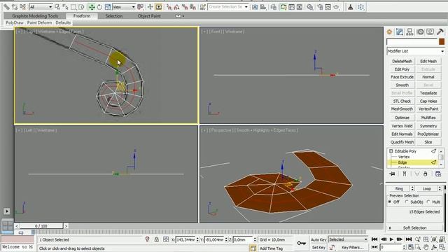 3DsMax Уроки на русском 5 часть 1 (Создание модели завитка) смотреть онлайн
