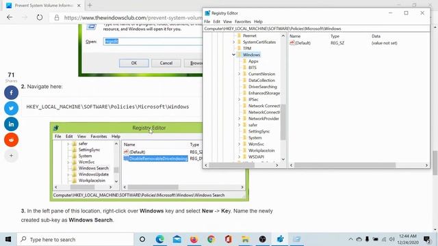 Prevent System Volume Information folder creation on USB in Windows 10 смотреть онлайн