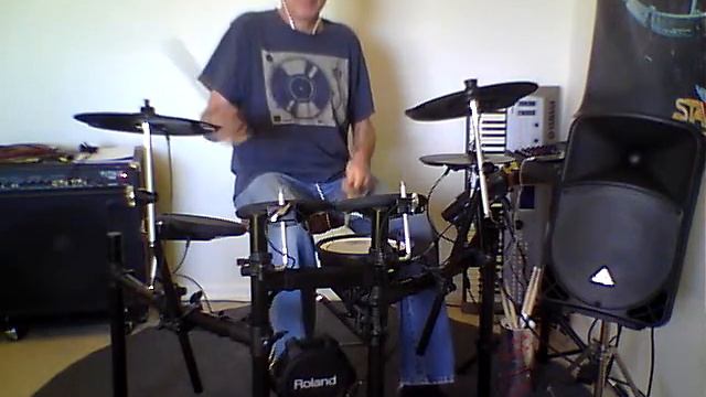 Rock n Roll band drumless drum cover смотреть онлайн
