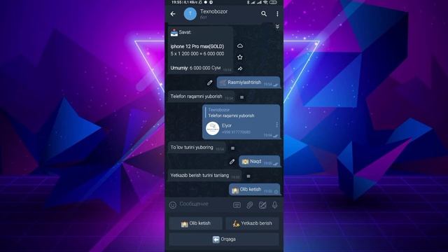 TELEGRAMDA ONLINE MAGAZIN BOT OCHISH//TELEGRAMDA BOT DO'KON OCHISH смотреть онлайн