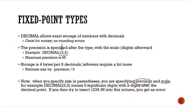 SQL-4d - Data Types смотреть онлайн