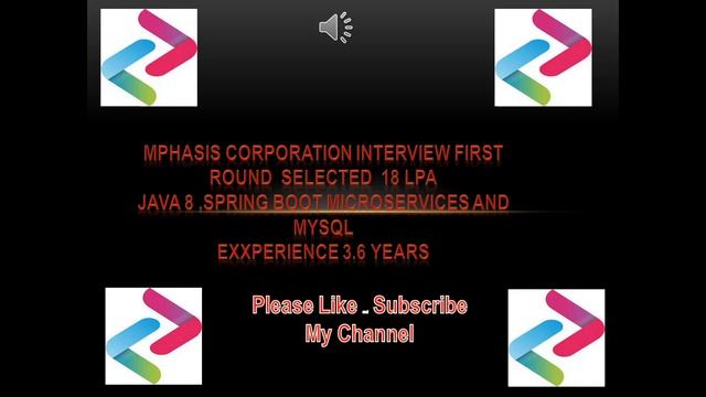 Mphasis Java Interview 3.6 Years Experience Firs Round(Selected) смотреть онлайн