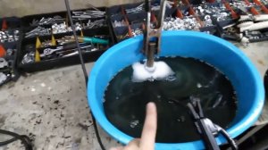 Травление рисунка на топоре. Результат.