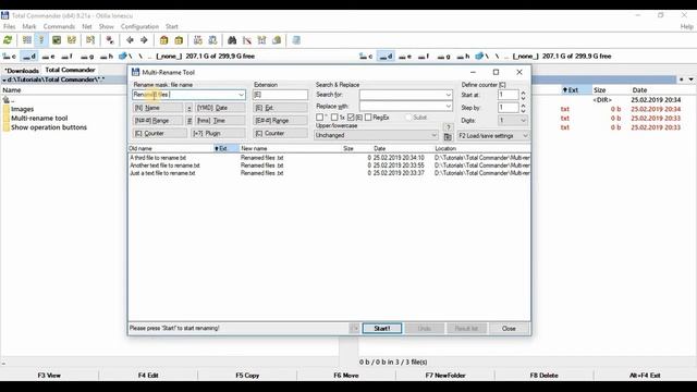 How to rename multiple files (multi-rename) in Total Commander смотреть онлайн