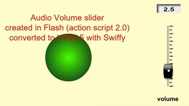 HTML5 audio volume slider created in Flash смотреть онлайн