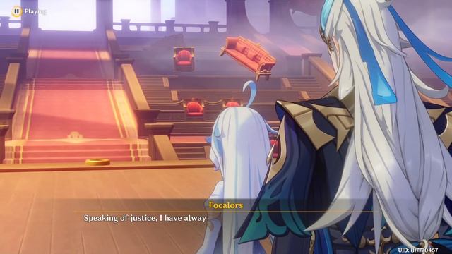 Genshin Impact Cutscene JP Dub: Focalors Death