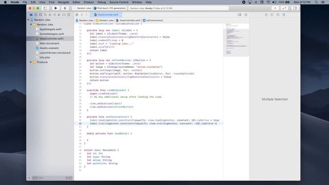 Swift & UIKit Tutorial - Jokes App (JSON API, URLSession) смотреть онлайн