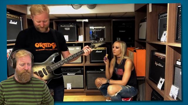 Playing Surf Guitar on Nita Strauss's prototype Ibanez Jiva - throwback thursday смотреть онлайн