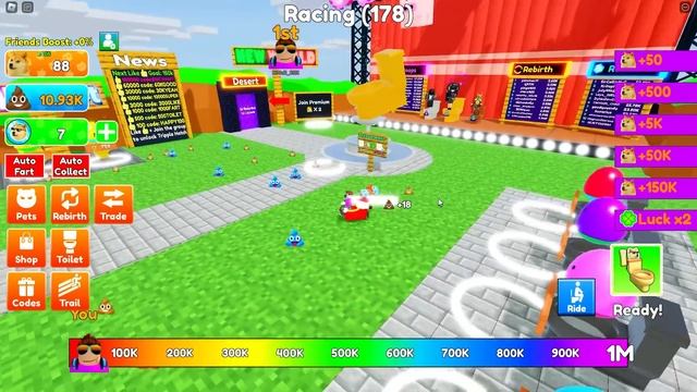 СТАЛ САМЫМ БЫСТРЫМ ПЕРДУНОМ В РОБЛОКСЕ! FART RACE ROBLOX смотреть онлайн