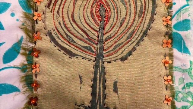 Block Printing & Hand Stitching trees with Jamie Mason designer at Colouricious Clothing Store смотреть онлайн