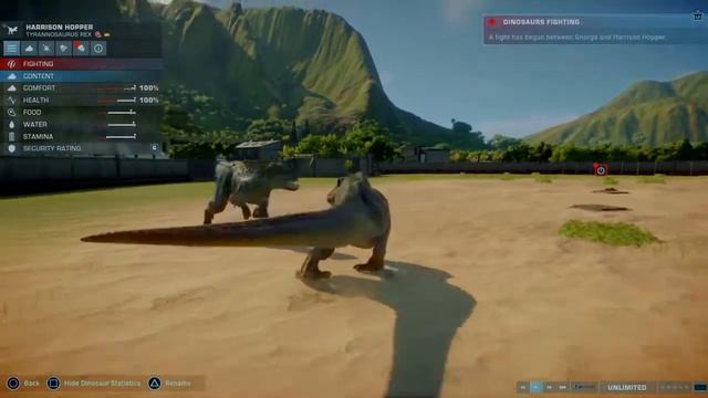 Jurassic World Evolution 2: Harrison Hopper The T-Rex Vs. Gnorga & Scar The Indominus Rexes. смотреть онлайн