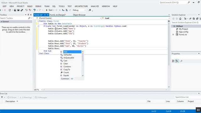 Programming in VB.NET how to Sort Datagridview смотреть онлайн