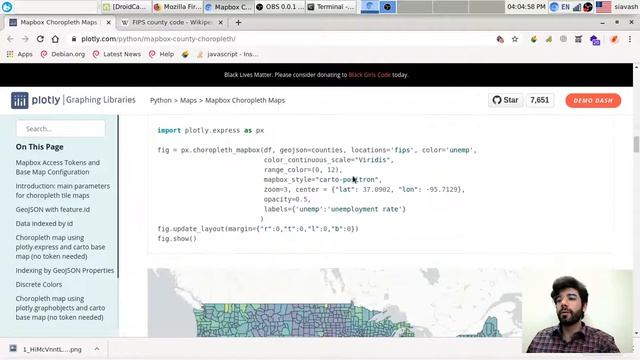 Plotly, Mapbox Choropleth Maps in Python смотреть онлайн