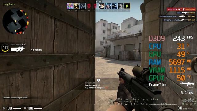 GeForce GTX 1650 SUPER -- AMD Ryzen 5 3400G -- CSGO FPS Test Low смотреть онлайн