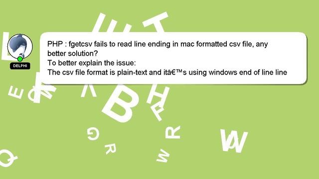 PHP : fgetcsv fails to read line ending in mac formatted csv file, any better solution? смотреть онлайн