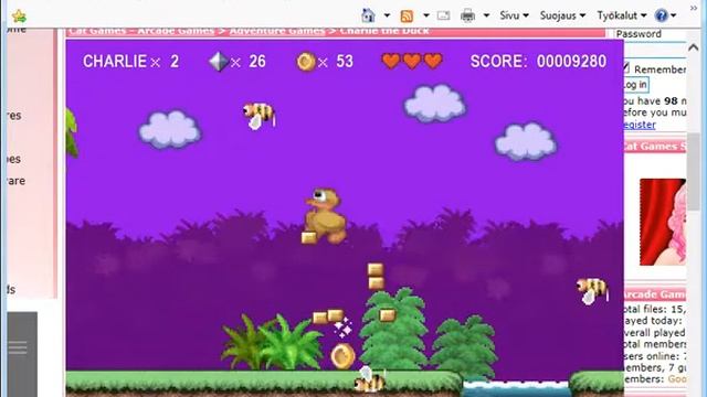 Charlie The Duck Cat Games Arcade Games смотреть онлайн