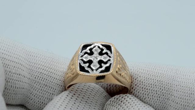 Мужское кольцо 50-66-617 (Au 585) - Золотой Запасъ смотреть онлайн