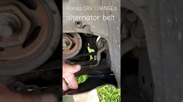 Honda CRV Changed alternator belt ( сам заменил ремень генератора) смотреть онлайн