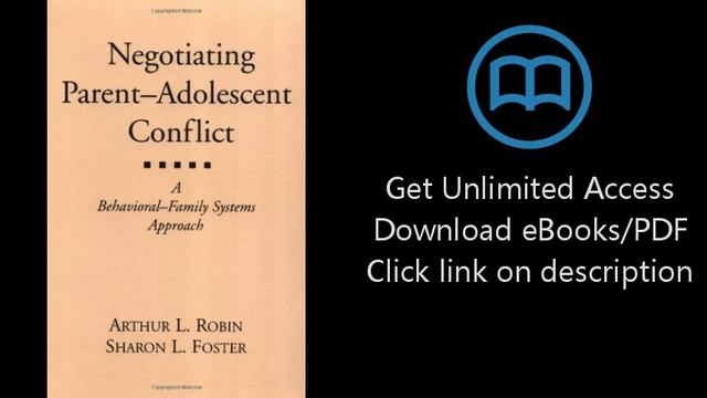Download Negotiating Parent-Adolescent Conflict: A Behavioral-Family Systems Approach [P.D.F] смотреть онлайн