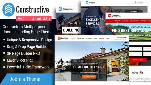 Constructive - Contractors Multipurpose Joomla Landing Page Theme | Themeforest Website Templates смотреть онлайн