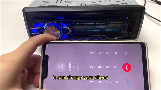 new bluetooth car radio CD player 12V car audio player r stereo answer hang up phone 1 Din AUX смотреть онлайн