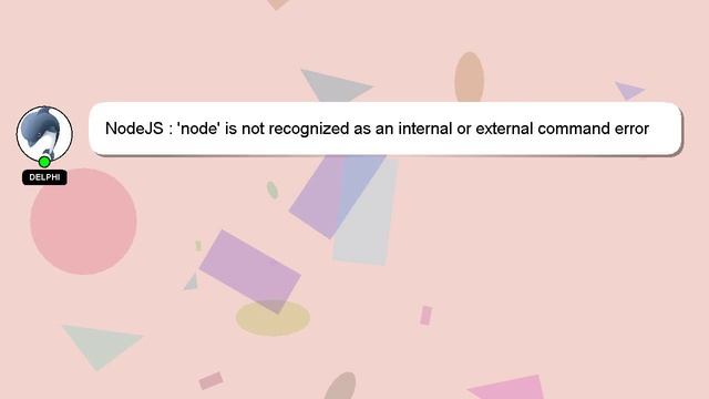 NodeJS : 'node' is not recognized as an internal or external command error with jenkins смотреть онлайн