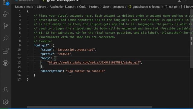 VS Code tips —  Global snippets смотреть онлайн