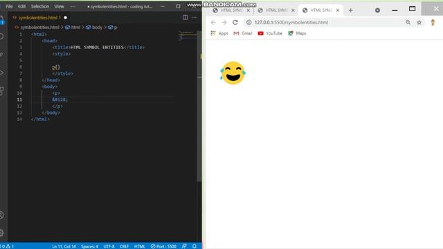 Basic Emoticons Using Html||Emojis in Html. смотреть онлайн