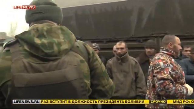 Очередной парад украинских военных в Донецке 22.01.2015 смотреть онлайн