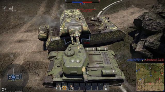 War Thunder T34-85 vs Maus смотреть онлайн