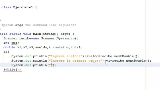 PROGRAMA EN JAVA ♨️ QUE CALCULA EL SUELDO BASE MAS 10% EXTRA POR COMISIONES DE 3 VENTAS SEMANALES смотреть онлайн