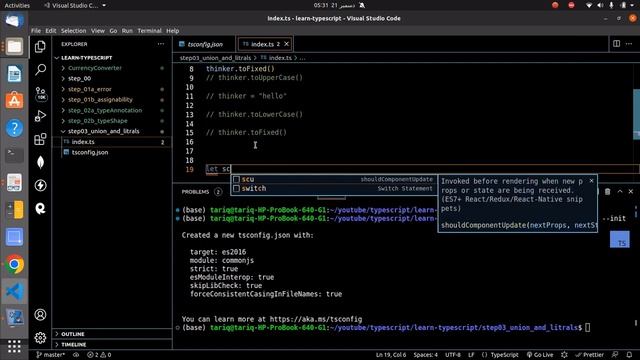 Unions and Literal in Typescript in Hindi | Urdu | Development With Tariq смотреть онлайн