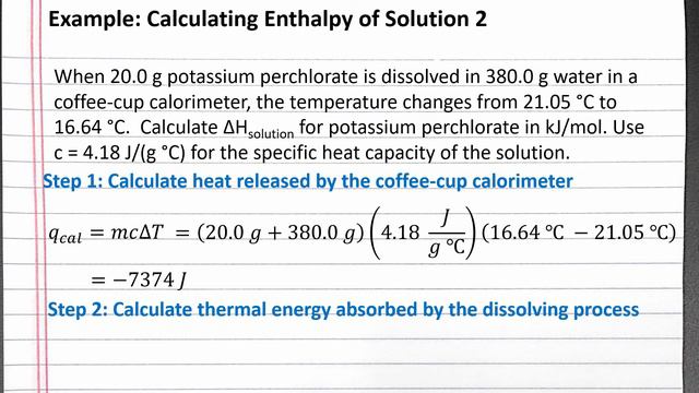CHEM 101 - Calculating Enthalpy of Solution 2 смотреть онлайн