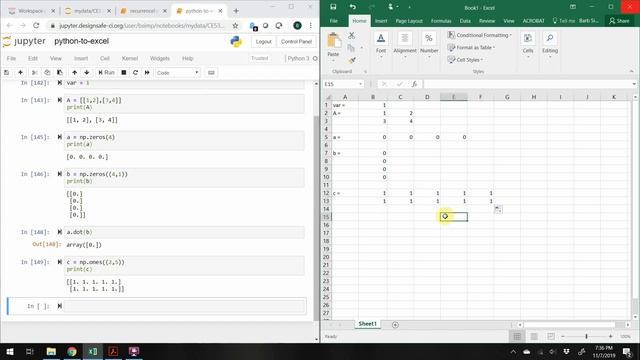 Python example part1 - numpy arrays смотреть онлайн
