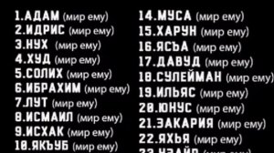 Имена Пророков В Исламе