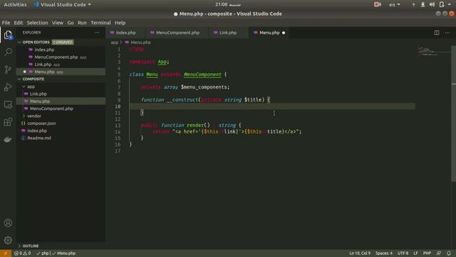 Composite Design Pattern in PHP смотреть онлайн