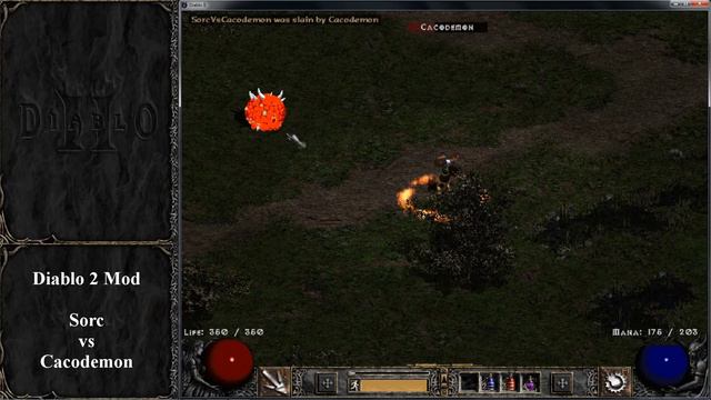 Diablo 2 Mod - DooM 2 Crossover - Sorc vs Cacodemon смотреть онлайн