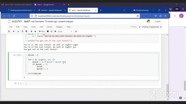 Quiz from Day 1 to Day 4 - Python Crash course смотреть онлайн