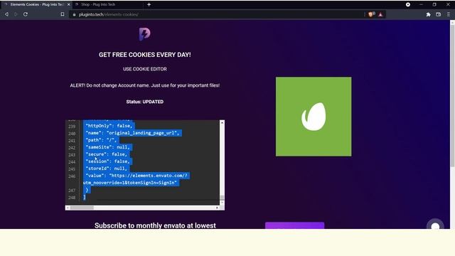 Envato Elements Cookies | Daily Updated