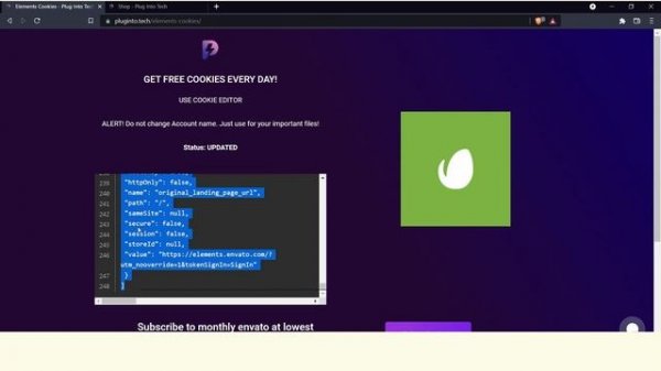 Envato Elements Cookies | Daily updated